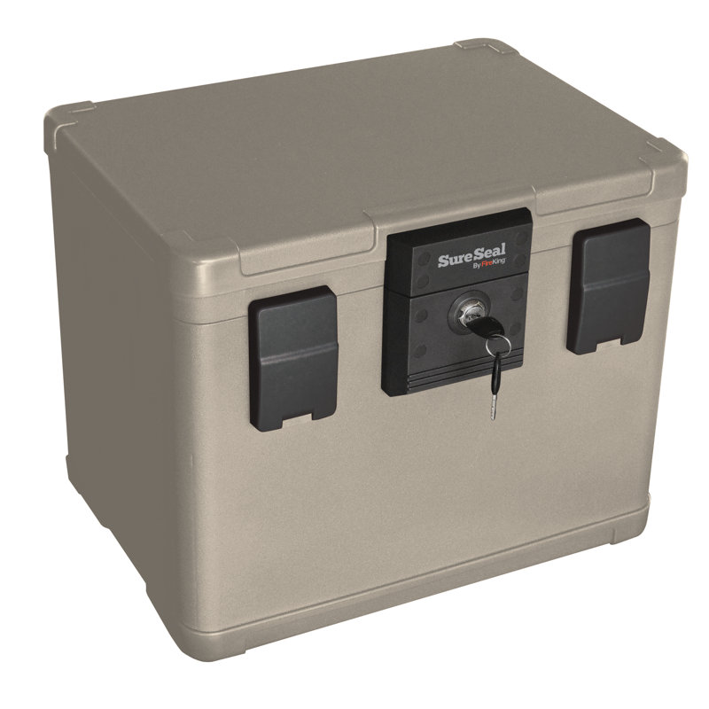 FireKing SureSeal 1/2 Hour Fireproof and Waterproof Safe Box with Key